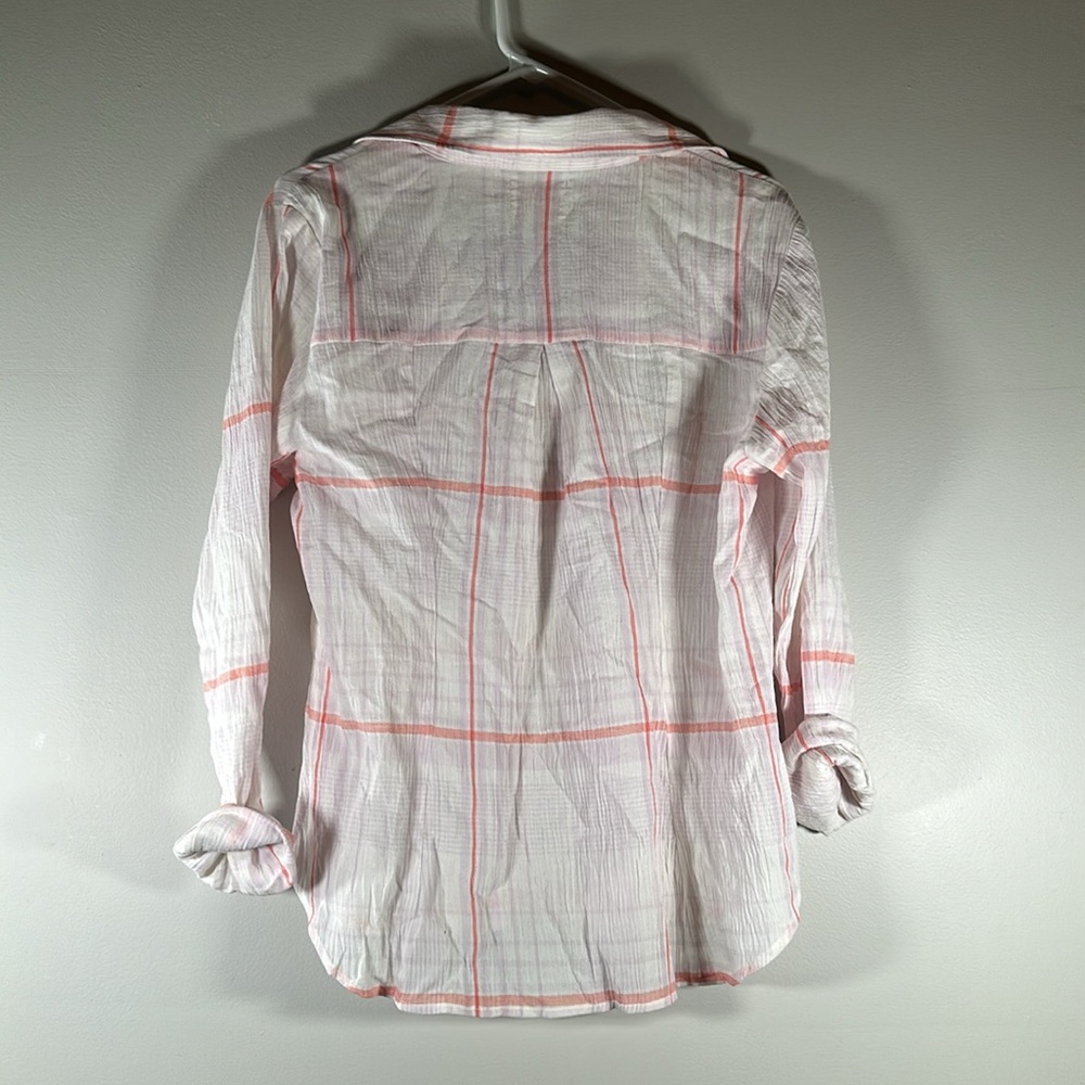 CHASER Classic long sleeve Button Down Shirt Madras size medium NWOT - Picture 4 of 5